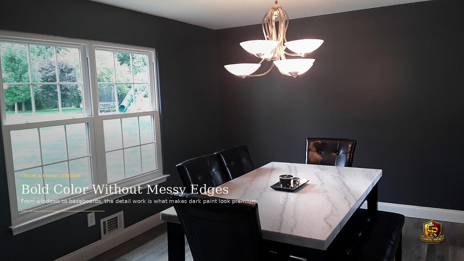 Dark Dining Room Finish